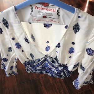 Blue and white crop top from LF!